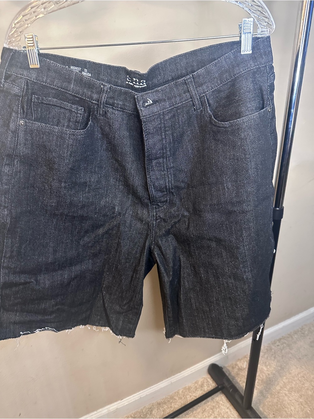 Women’s Black Denim Cutoff Shorts